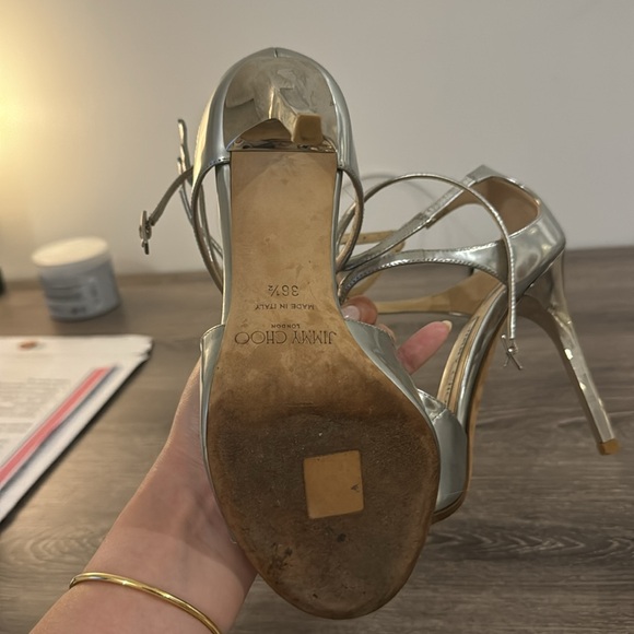Jimmy choo silver lance 36.5 - Picture 3 of 6